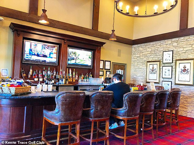 In the photo: a bar at the golf club.