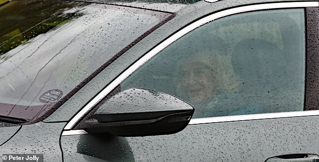 The monarch, 75, was behind the wheel as he took his wife to church in Scotland, near Balmoral.