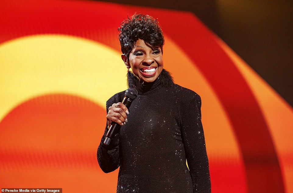 The historic event opened with Gladys Knight, who dazzled in a sparkly black ensemble while singing her classic hit Midnight Train to Georgia, which won her a Grammy in 1973.