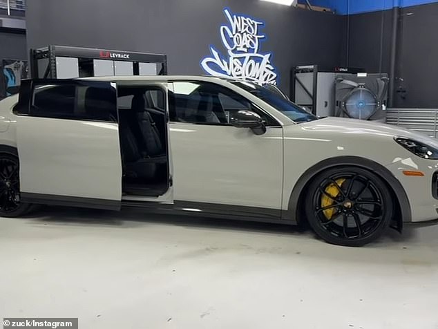 In a video posted to Instagram, the custom Cayenne appears to have been retrofitted with power sliding doors, similar to those found on a regular minivan.