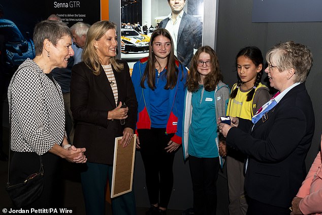 Sophie was then awarded three commemorative Guiding Challenge badges and a rose gold Patroness badge.