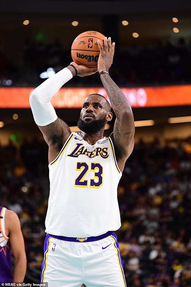 LeBron started Sunday's preseason game against the Phoenix Suns after resting Friday