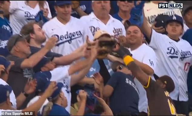 Earlier in the game, Profar had darted into the Los Angeles crowd to make a spectacular catch.