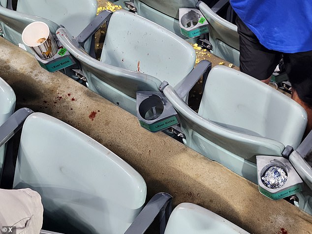 A fierce fight reportedly broke out in the stands at Dodger Stadium on Saturday night.