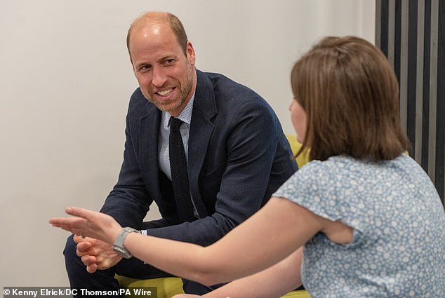 The Prince of Wales, known as the Duke of Rothesay when he was in Scotland, meets workers in the homeless sector.