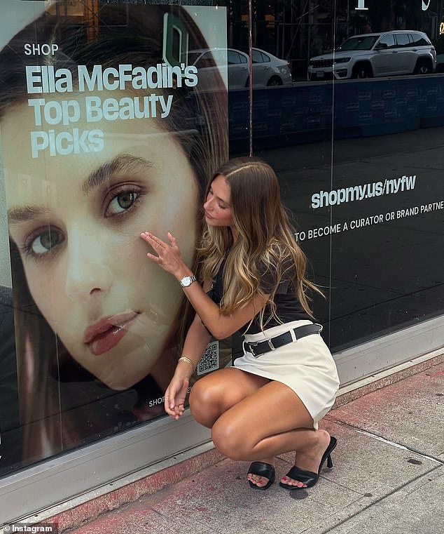 McFadin uses her Instagram to post photos of herself in locations around the world and to promote her brand, Skin By Ella Rose.