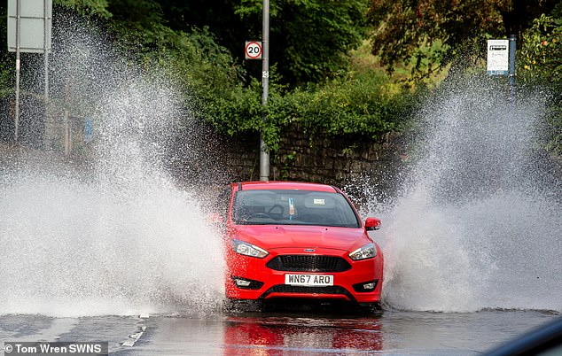 Do it yourself: drive one at a time through the water and keep the revs high, but don't go over 4 mph - bow waves are NOT your friend.