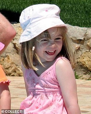 Madeleine McCann (pictured) disappeared on May 3, 2007, when she was just three years old. She has never been found. The German prosecutor's office has named German criminal Christian Brueckner as the main suspect in her disappearance.