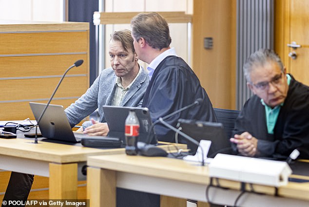 Defendant Christian Brueckner in the courtroom for a session of his trial at the court in Braunschweig, northern Germany, on September 25, 2024.