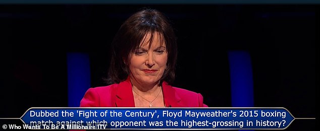 But she soon showed what she could do and managed to climb the money ladder unscathed to £125,000. In a tactical move, Jackie used her confidence at this point.