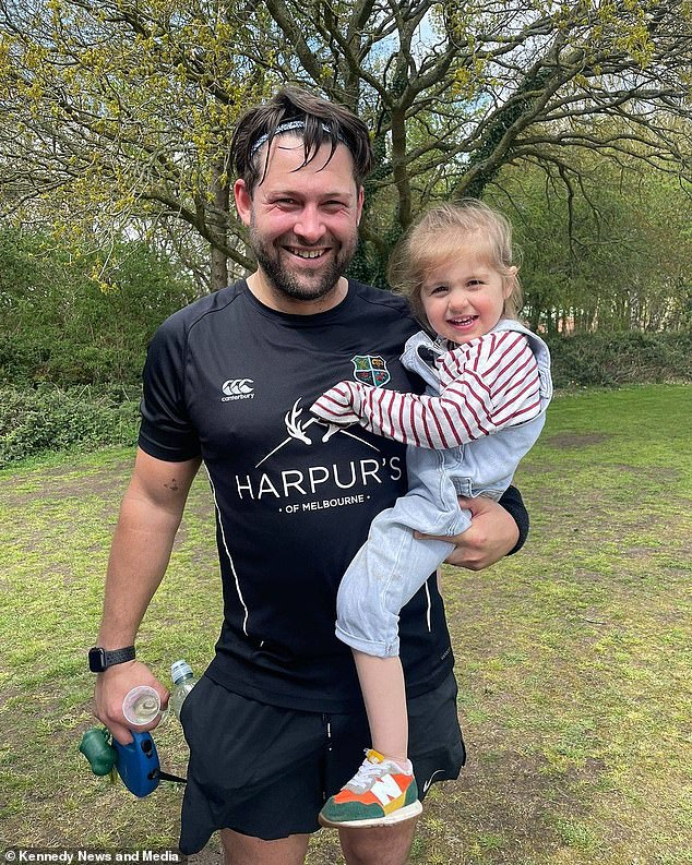 After his chest pain worsened, forcing him to leave class, he rushed to the emergency room to get checked out. In the photo, Mr. Bilson with his daughter Margot.