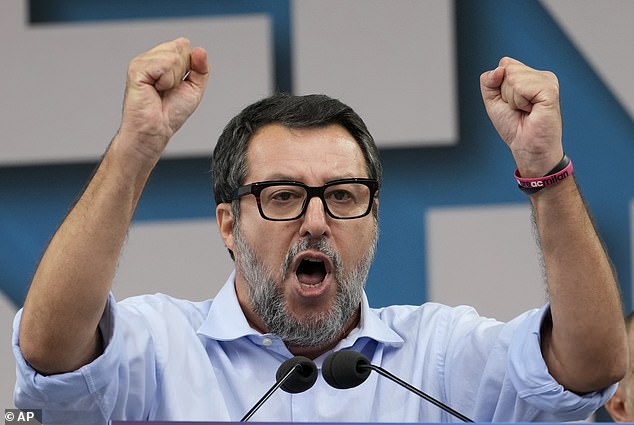 Salvini's love fest marked a marked improvement in his political fortunes after the leader of Italy's League Party saw his support collapse in the 2022 election, when fellow right-wing leader Giorgia Meloni was elected prime minister.