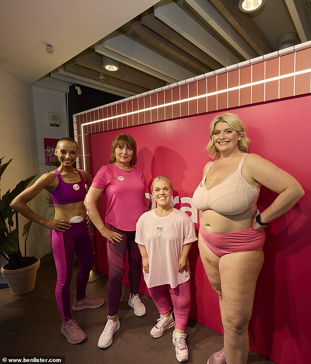 It comes amid the presenter's (LR Adele Roberts, Lorraine, Ellie Simmonds and Bryony Gordon) body positive campaign.