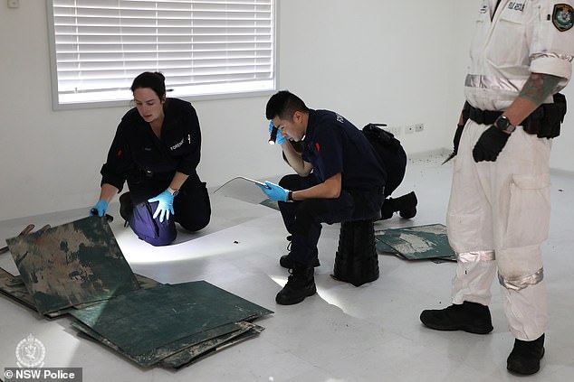 The couple moved from Egypt to Sydney more than 30 years ago and had lived in the Greenacre home for the past five to 10 years (pictured, forensics at the Juno Parade home).