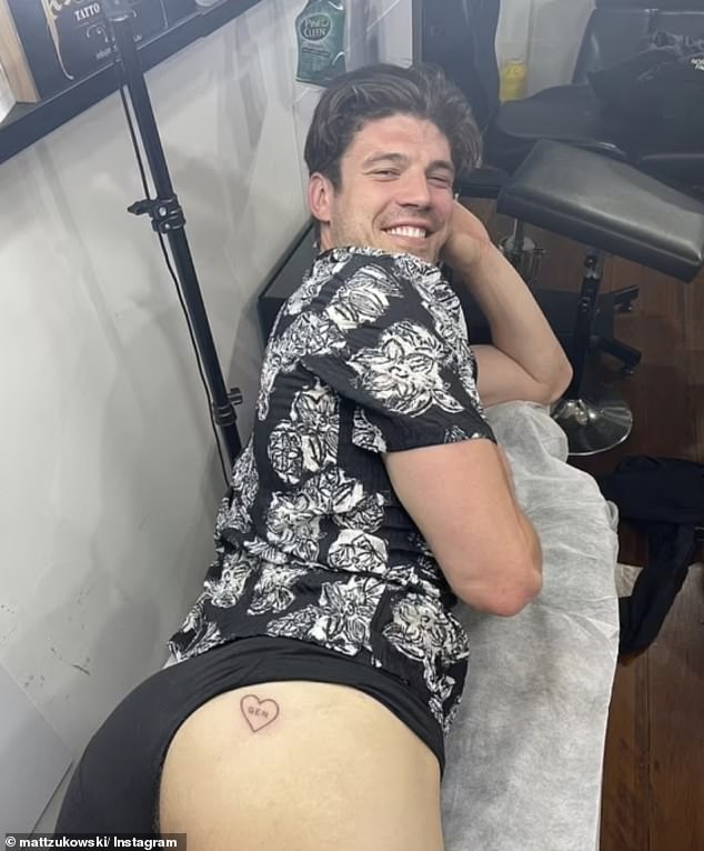 In April 2022, Matt got his ex's name 'Gen' tattooed inside a love heart on his butt about two months into their relationship.