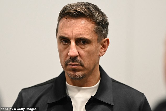 Former United player Gary Neville was also seen entering Old Trafford on Monday.