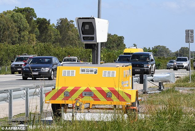 Fines for drivers in South Africa caught by a speed camera can range from $202 for driving less than 10 km/h over the limit, to around $1,900 for 45 km/h or more (pictured, a speed camera in Brisbane).