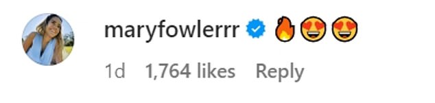 Fowler also commented on Cleary's post with this series of emojis to congratulate him