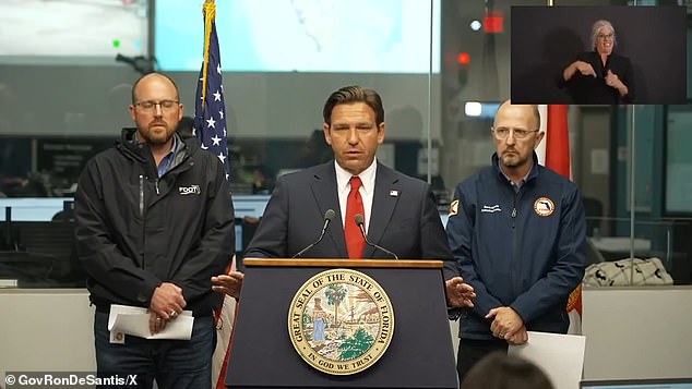 Florida Governor Ron DeSantis warned residents to evacuate before it is too late and urged Floridians to 