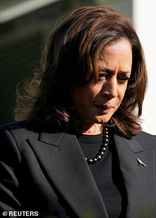 Vice President Kamala Harris at an October 7 commemoration on Monday