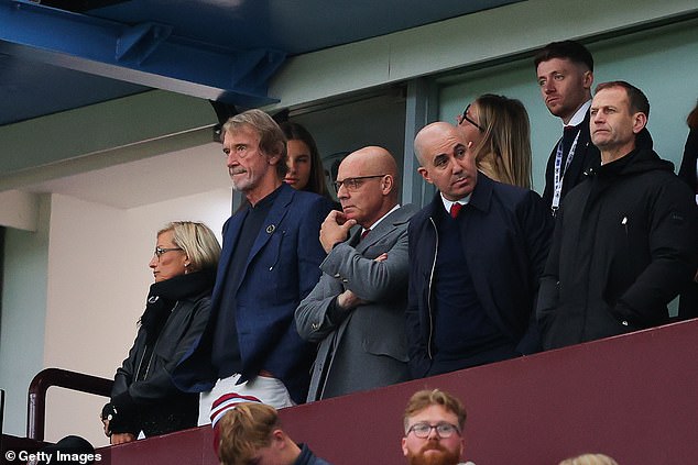 Sir Jim Ratcliffe (left) will be present at a United board meeting in London on Tuesday.