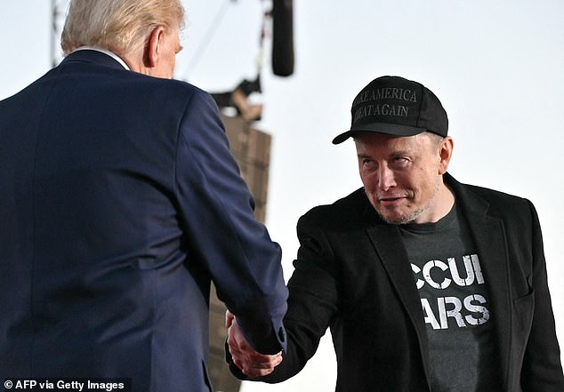 Musk, wearing a black baseball cap, urged his followers to vote, register to vote and get others 