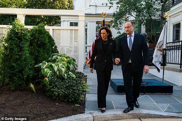 The second couple marked the first anniversary of the October 7 attacks by planting a memorial tree, a tradition performed by second families on the grounds of the vice president's residence.