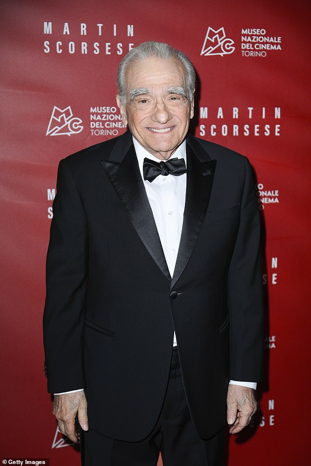 The director looked elegant in a classic black tuxedo and bow tie for the occasion.