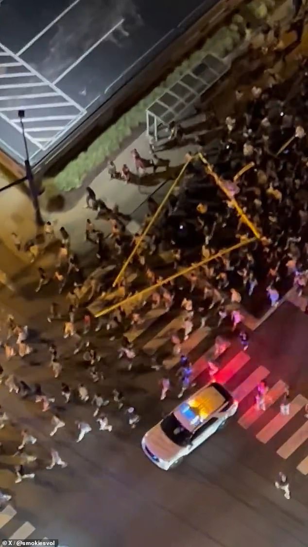 Vanderbilt fans paraded the pole through Nashville before throwing it into the Cumberland River.