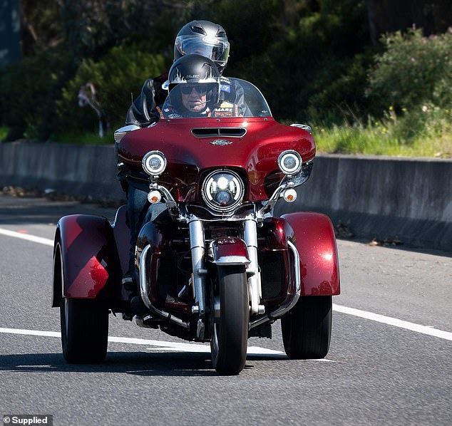 Man of the road: Mario Attard is back on the road on a three-wheeled Harley