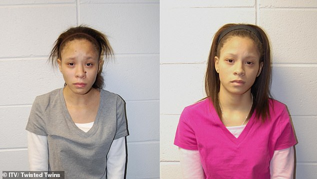 Pictured: Jasmiyah Whitehead and Tasmiyah Whitehead following the death of their 34-year-old mother.