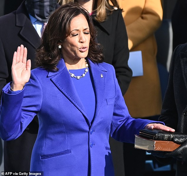 Among her most elegant and expensive pieces is Harris's custom pearl necklace by Puerto Rican designer Wilfredo Rosado, priced at $46,000, which she was seen wearing during her 2021 inauguration as a tribute to her sorority in the Howard University.