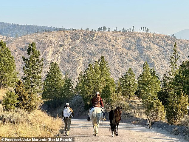 Volunteers also tour the recreational facilities on foot and on horseback.