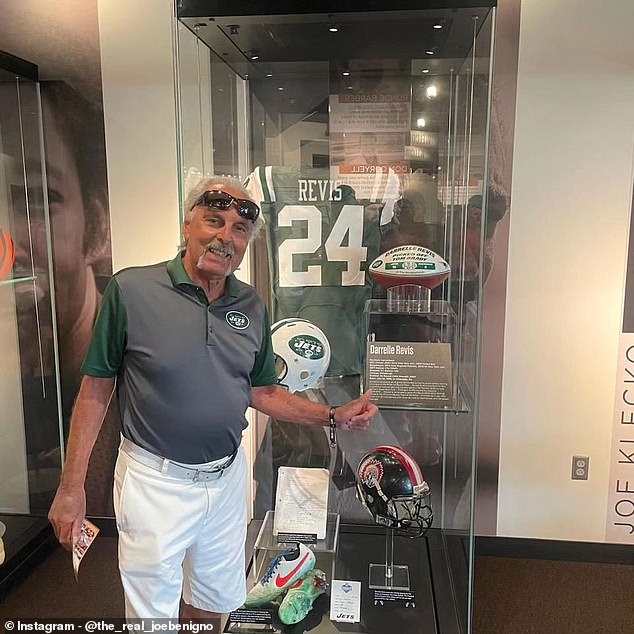 Longtime WFAN host and die-hard Jets fan Joe Benigno (pictured) believes Saleh's wardrobe choice for Sunday's game influenced owner Woody Johnson's firing.