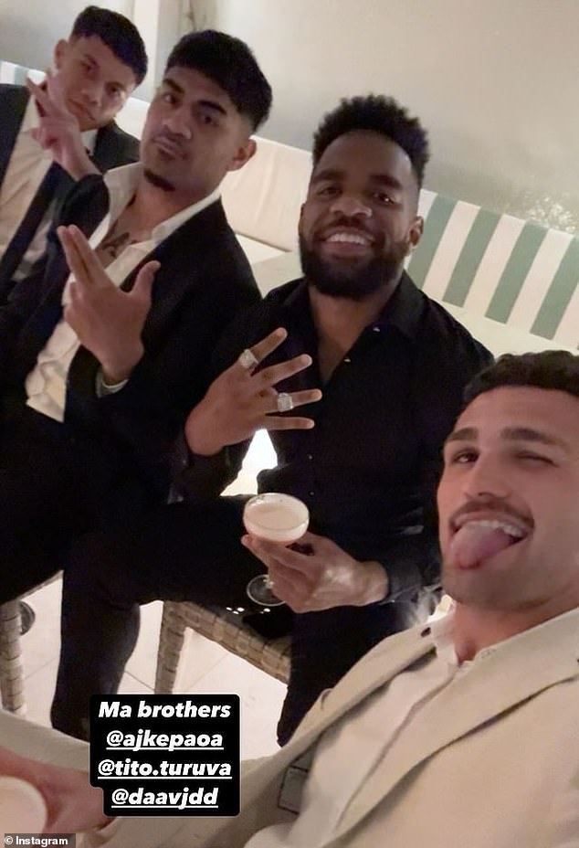 Nathan Cleary snapped a selfie with his teammates before he heads to the UK