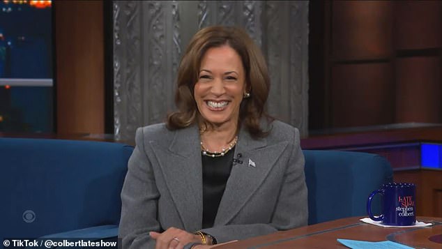 Harris referred to the former president as a 