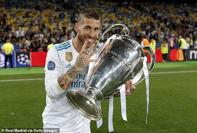 Ramos' glory days came at Real Madrid, where he won five League titles and four Champions Leagues.