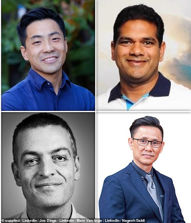 David Zhang (top left), Nagesh Saldi (top right), Jos Dings (bottom left) and Daniel Ho (bottom right) are believed to have left Tesla since September 29.