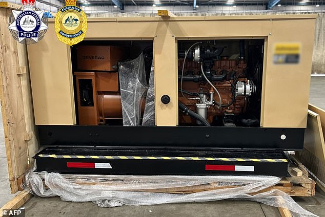 Police will allege the drugs arrived in Australia from Vietnam hidden in a generator (pictured)