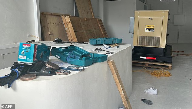 The father and son also bought two angle grinders from Bunnings in an alleged attempt to extract the drugs from the generator.