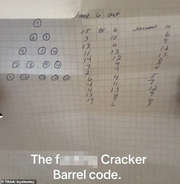 However, in true dad fashion, the family secret in question revealed nothing about his real family, but rather detailed instructions on how to win the Cracker Barrel peg game.