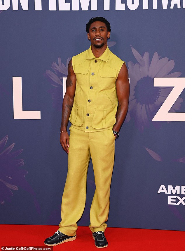 Elsewhere, CJ Beckford looked cool in a sleeveless yellow cargo jacket which he paired with matching pants.