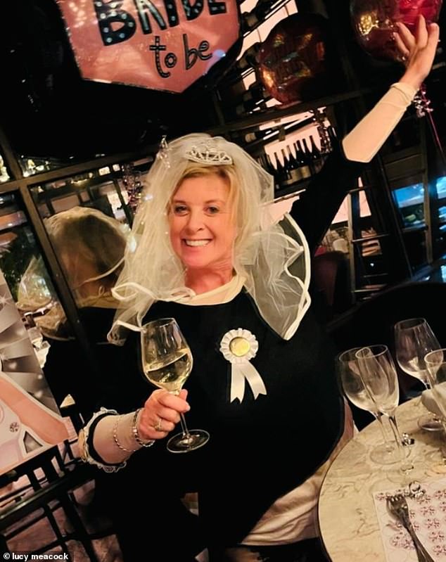 Lucy previously shared a fun Instagram snap in which she wore a tiara and veil while enjoying a glass of white wine during her hen do.