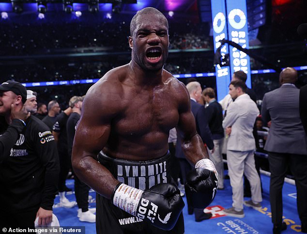 Dubois (pictured) scored a sensational knockout victory against Anthony Joshua in September.