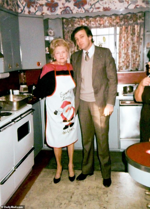 Former President Trump with his mother in 1977; Mary Anne Trump died in 2000