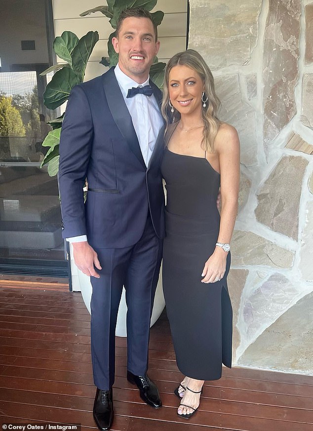 The 29-year-old's injuries have taken a heavy toll on him and he will leave the sport to make his family his top priority (pictured with wife Tegan).