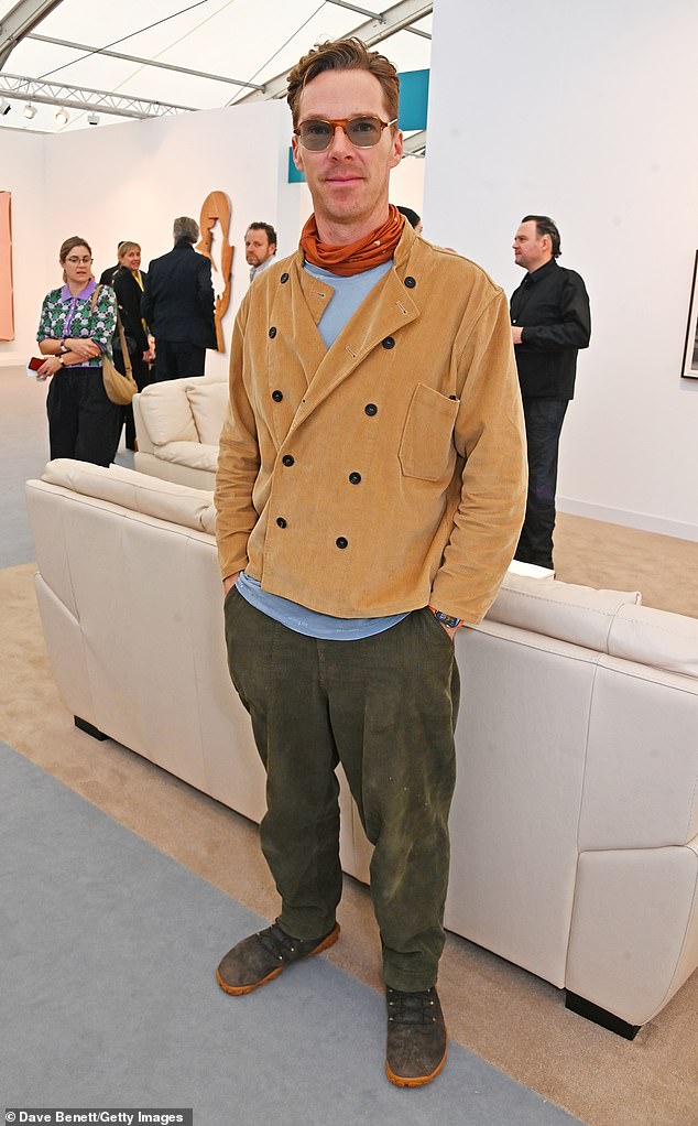 Benedict Cumberbatch attends the Frieze Art Fair 2024 VIP preview at Regents Park