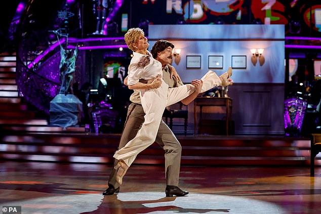 Angela Rippon and Kai Widdrington (pictured) dance on Strictly