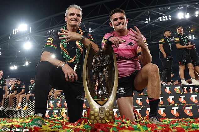 Earlier this week, Panthers coach Ivan Cleary (left) revealed that his son will put off surgery so he can fly to the UK and spend time with Mary Fowler.