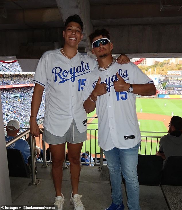 Mahomes and his brother Jackson were seen at the Royals-Yankees game on Wednesday